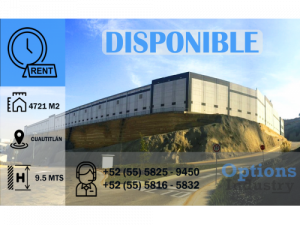 Nueva bodega industrial disponible en Cuautitlán