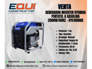 Generador inverter Hyundai HYE4000IA