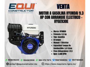 Motor a gasolina Hyundai HYGE930E, en Venta!