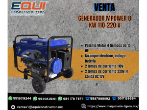 EL Generador Mpower 8kw 110-220 V 