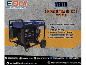 El Generador 11kw 110-220v Mpower 