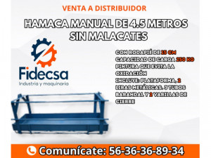 Hamaca manual de 4.5m sin malacates en venta 