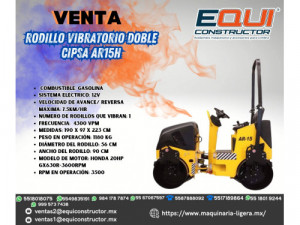 YUCATAN Rodillo Vibratorio Doble Cipsa AR15H