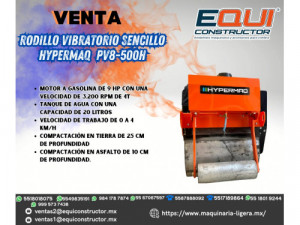 CDMX Rodillo Vibratorio Sencillo Hypermaq PV8-500H