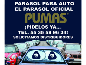 PARASOLES PARA AUTO OFICIAL DE LOS PUMAS