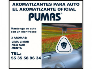 AROMATIZANTES PARA AUTO PERSONALIZADOS DE LOS PUMAS