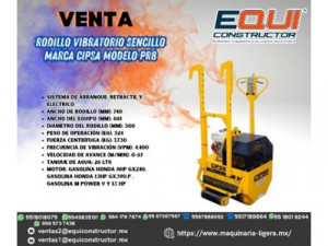 Rodillo Vibratorio Sencillo Marca Cipsa Modelo PR8