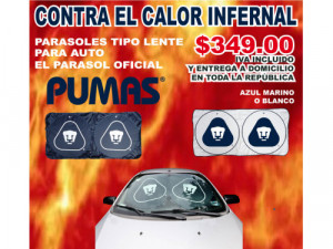 PARASOLES PARA AUTO PERSONALIZADOS PUMAS