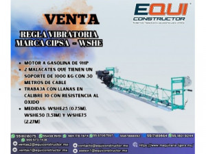 Regla Vibratoria Marca Cipsa-WSHE Sinaloa