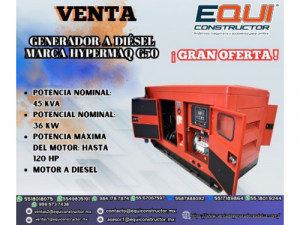 Generador a diésel Marca Hypermaq G50 